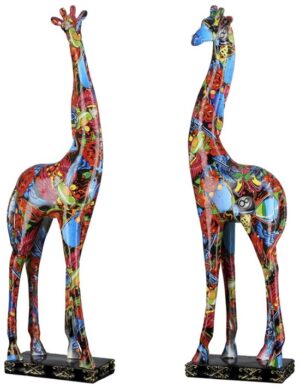 Beeld Giraf Duo Pop Art 48 cm