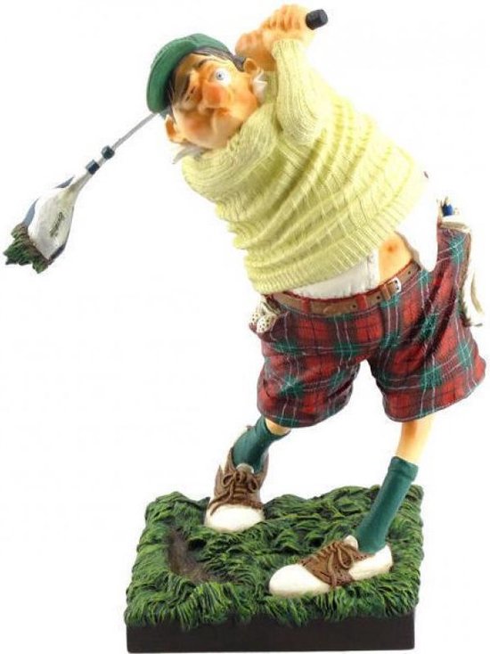 Forchino Golfer beeldje polyresin 11x11x20 cm