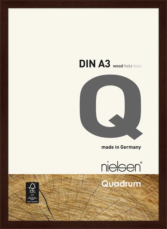 Nielsen Quadrum Wissellijst Hout Wenge 29,7x42 cm A3