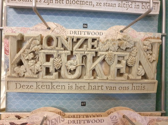 H&H Driftwood tekst Onze keuken