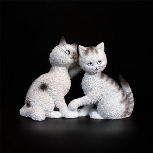 Dubout beeldje Les Confidences DUB85, twee katten 9,5 cm