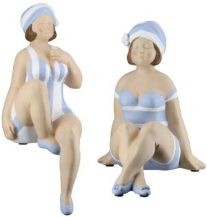 Gilde Handwerk set van 2 figuren vrouwen in badpak Becky