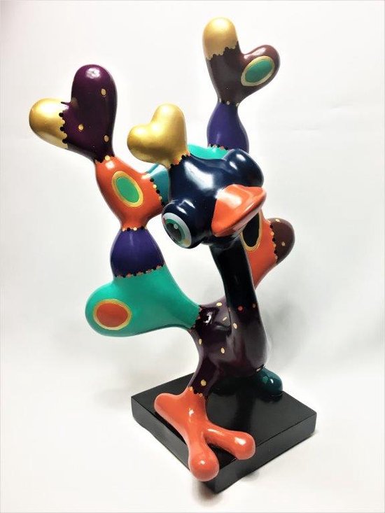 Jacky Zegers beeld kleurrijke pauw Bob JZ16, 37 cm