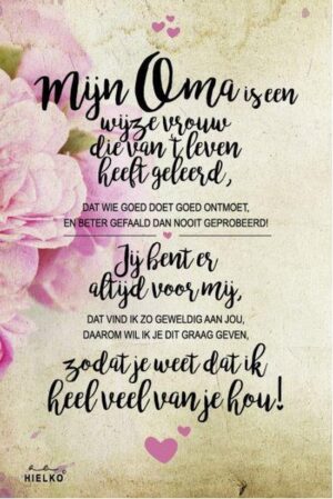 SLC houten kaart Mijn oma met envelop