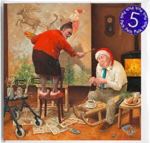 Marius van Dokkum kerstkaarten Ho, ho, ho... wakker blijven!, 5 stuks