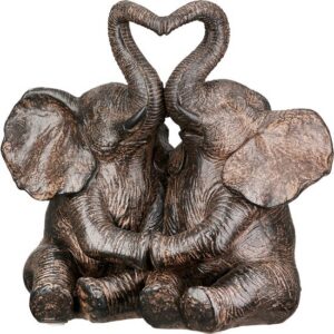 Beeld verliefde olifanten, resin 12 cm