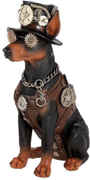 Gilde beeld Steampunk doberman, 40 cm