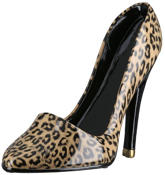 Gilde flessenhouder pump met luipaardprint