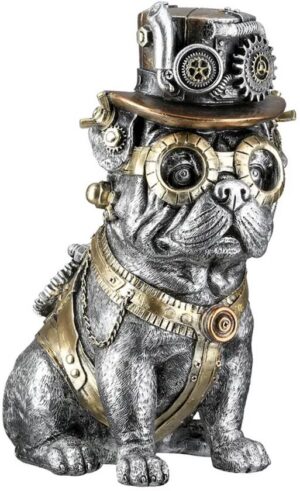 Gilde Handwerk beeld mopshond steampunk, 25 cm