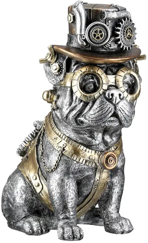 Gilde Handwerk beeld mopshond steampunk, 25 cm