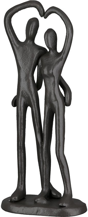 Gilde Handwerk beeld One heart, metaal 22 cm