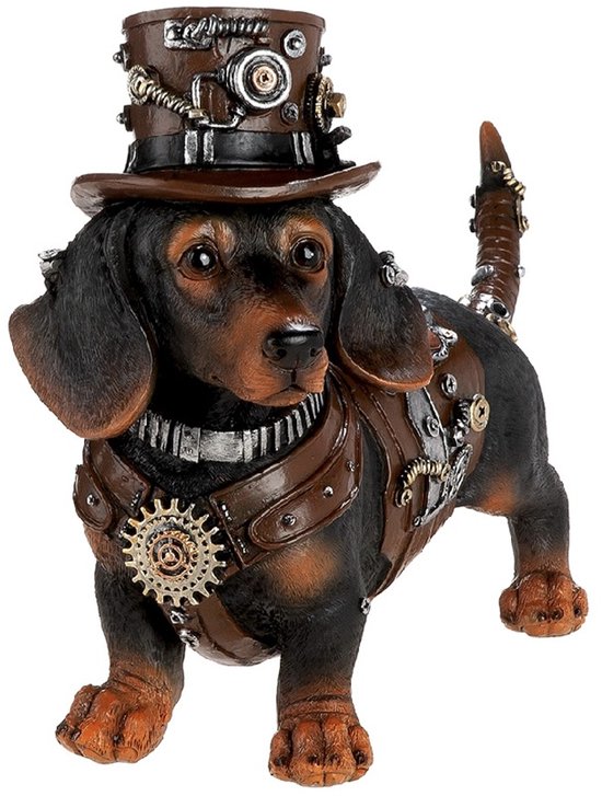Gilde Handwerk beeldje Steampunk teckel