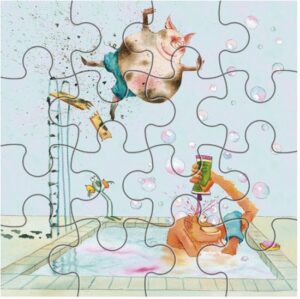 Marius van Dokkum 4-in-1 kinderpuzzel Sport