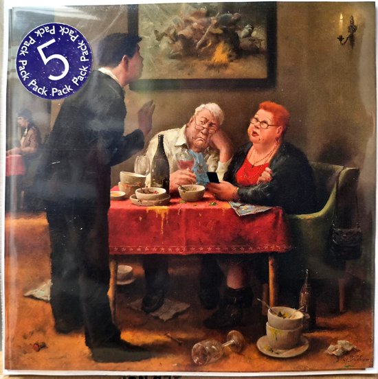 Marius van Dokkum kerstkaarten Alles naar wens?, 5 stuks