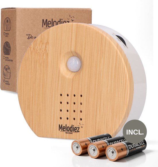 Melodiez Nature box vogelhuisje met geluid, eiken