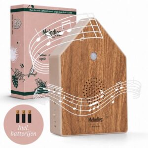 Melodiez Nature deluxe vogelhuisje met geluid, oak light