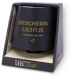 Miko oplaadbare LED-fleslamp met tekst Beschermlichtjes