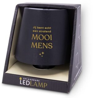 Miko oplaadbare LED-fleslamp met tekst Mooi mens