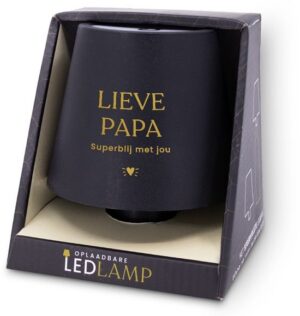Miko oplaadbare LED-fleslamp met tekst Papa