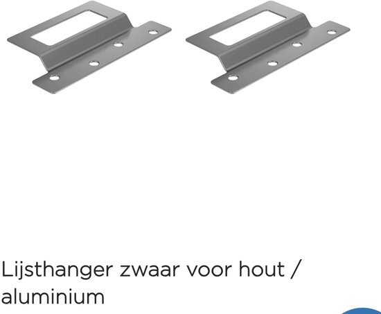 Artiteq lijsthanger zwaar voor hout, per 2 stuks
