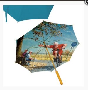 Marius van Dokkum paraplu Turbo, houten handvat